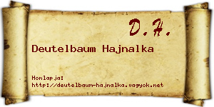 Deutelbaum Hajnalka névjegykártya
